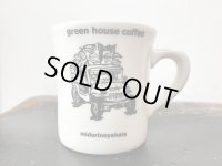 SOLDOUT！！　ORIGINALマグカップ/　GREEN HOUSE COFFEE / 白 / 豆積載ジープ柄