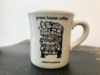 NEW！　ORIGINALマグカップ/　GREEN HOUSE COFFEE / 生成色のような白色 / 豆積載トラック柄