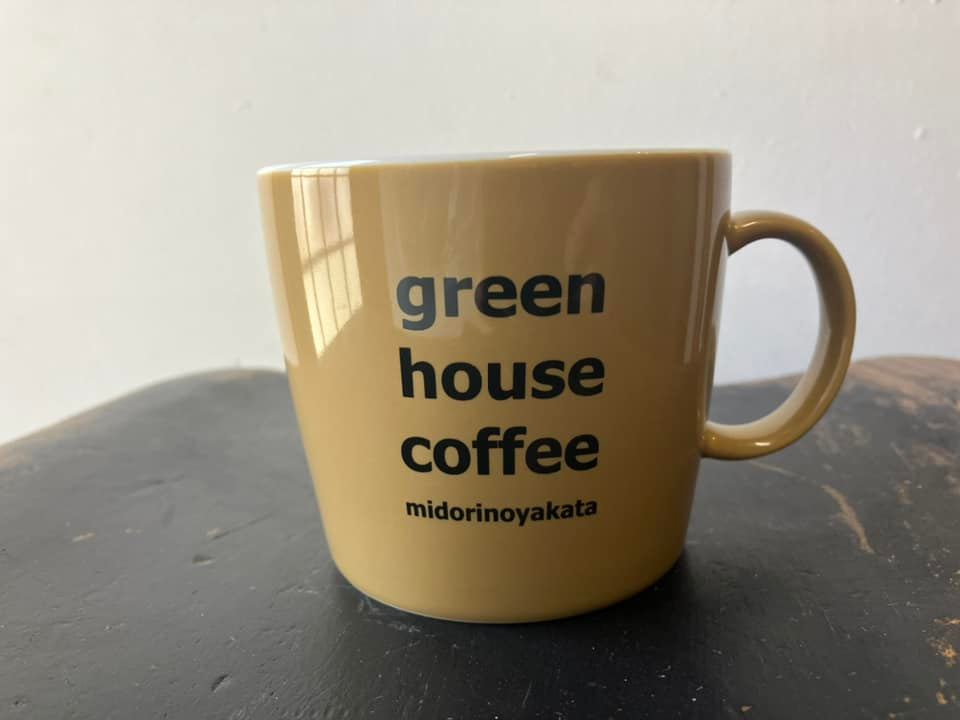 画像: **soldout** ORIGINALマグカップ/　GREEN HOUSE COFFEE×OLD４ＷＤ柄　/　カフェオレ色（ベージュ）